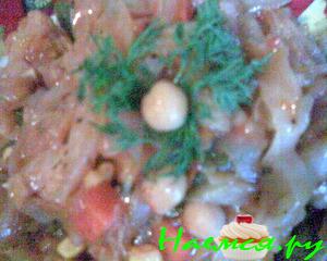 Нут, тушеный с овощами