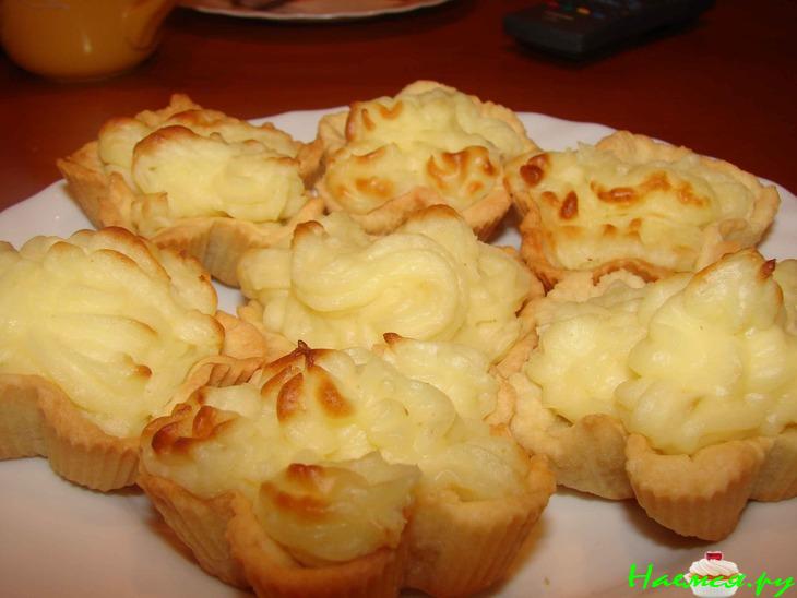 Корзиночки с вкусным ванильным кремом