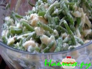 Салат "Зелёный" со стручковой фасолью Салат "Зелёный" со стручковой фасолью