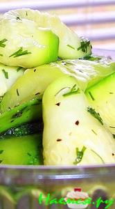 Маринованные цуккини, салат-закуска
