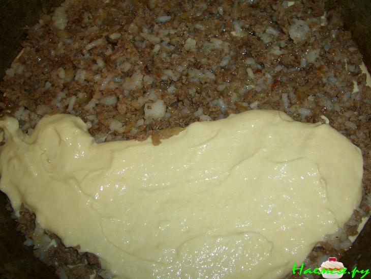 Пирог "Сдобри" с рисом и фаршем