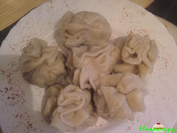 Хинкали со смешанным фаршем Хинкали со смешанным фаршем