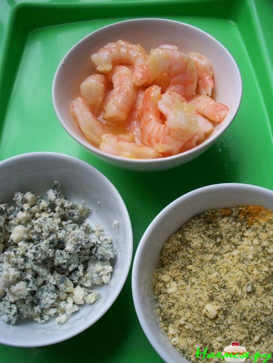 Роллы из теста фила с креветками и тремя видами сыра!!