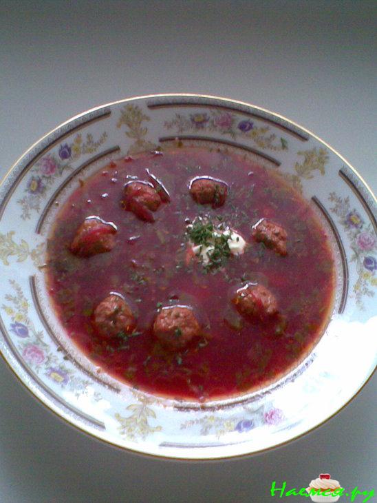 Борщчок с фрикадельками Борщчок с фрикадельками