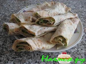 Лаваш с зеленью к шашлыку