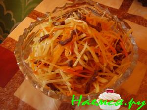 Салат любимый с говядиной