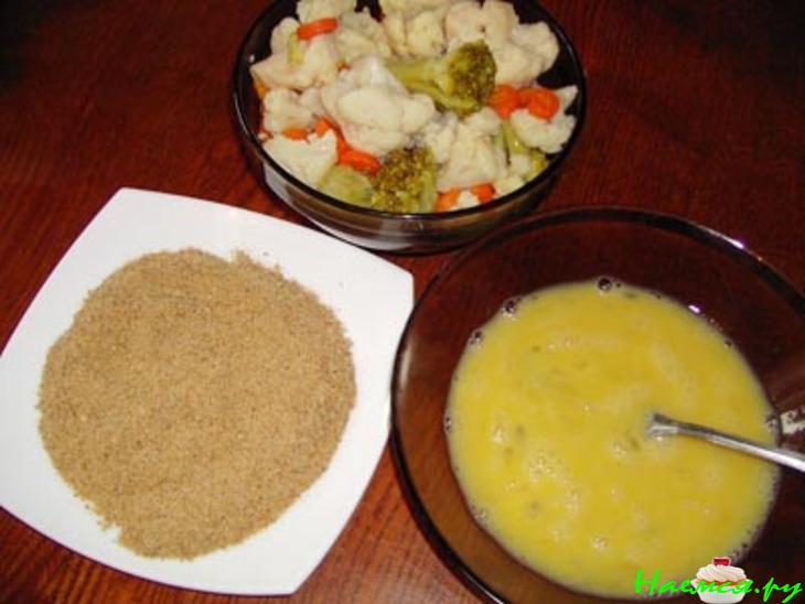 Брокколи, цветная капуста жаренные