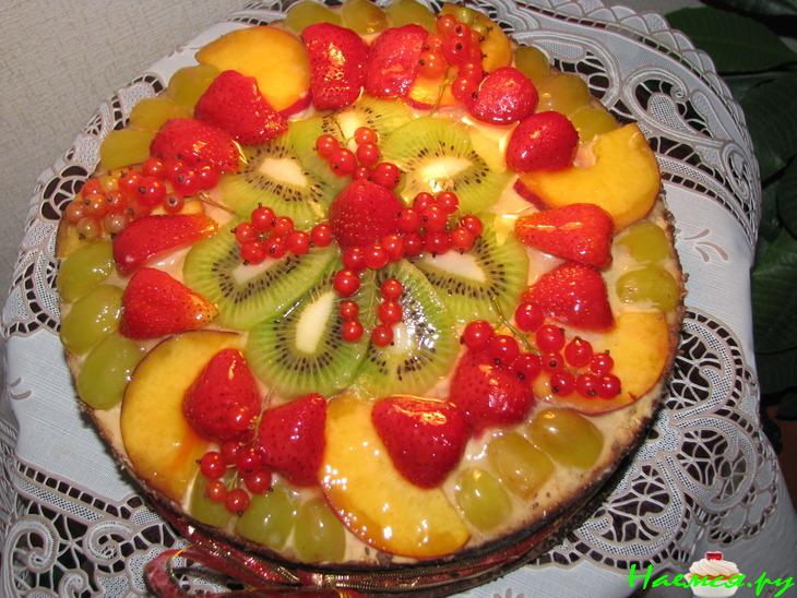 Торт фруктовый сад со сгущенкой