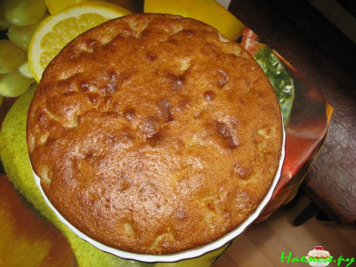 Манник с яблоком и корицей + шоколадная глазурь Манник с яблоком и корицей + шоколадная глазурь