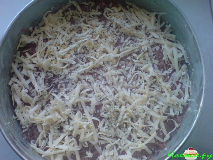 Мясной пирог с рисом и помидоркой Мясной пирог с рисом и помидоркой