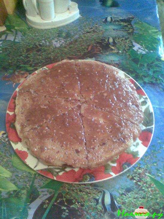 Манный пирог карамельно-шоколадный