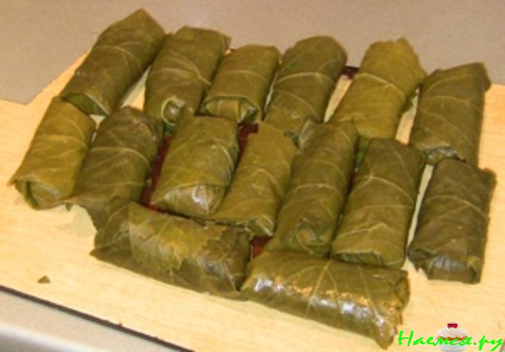 Долма в маринованных виноградных листьях Долма в маринованных виноградных листьях