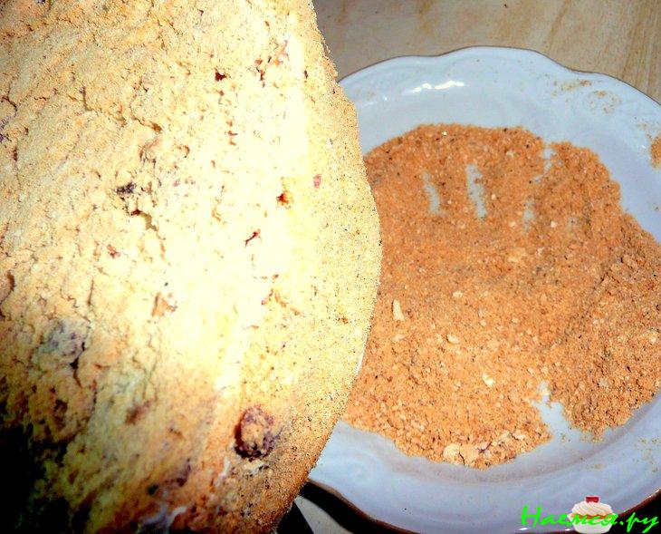 Торт "Киевский" с кремом на сгущенке, какао и коньяке