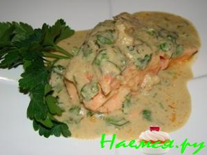 Форель в соусе 'Экспромт'