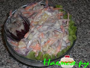 Сельдь с сельдью и ананасами