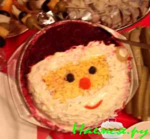 Вариант украшения салата "Селедка под шубой"