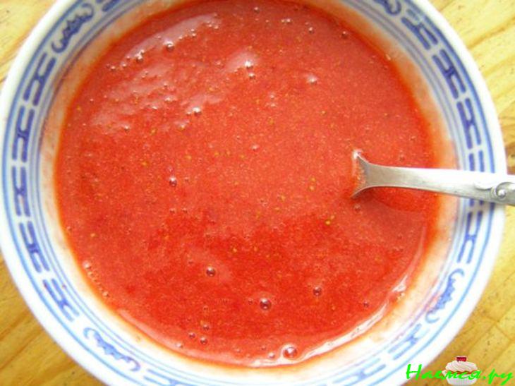 Персиково-клубничный торт