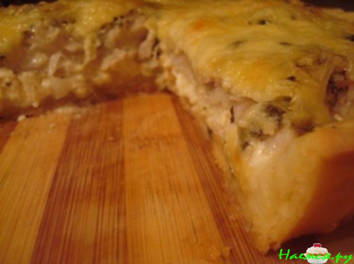 Рыбный открытый пирог