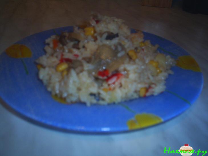 Овощи с рисом и грибами Овощи с рисом и грибами