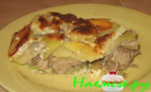 Запеканка картофельная с печенью