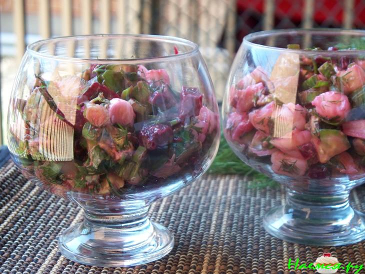 Холодный суп Свекольник с креветками