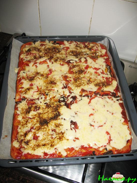 Пицца-пирог с грибной начинкой Пицца-пирог с грибной начинкой