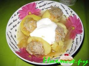 Фаршированные картофельные лодочки, но не в духовке :)