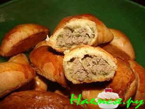 Пирожки с куриной печёнкой