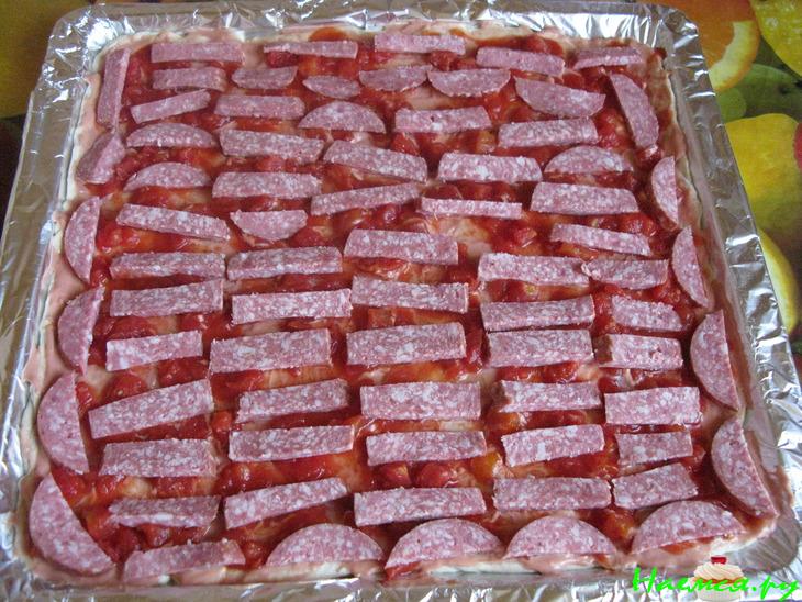 Вкуснейшая пицца на тонком кефирном тесте Вкуснейшая пицца на тонком кефирном тесте