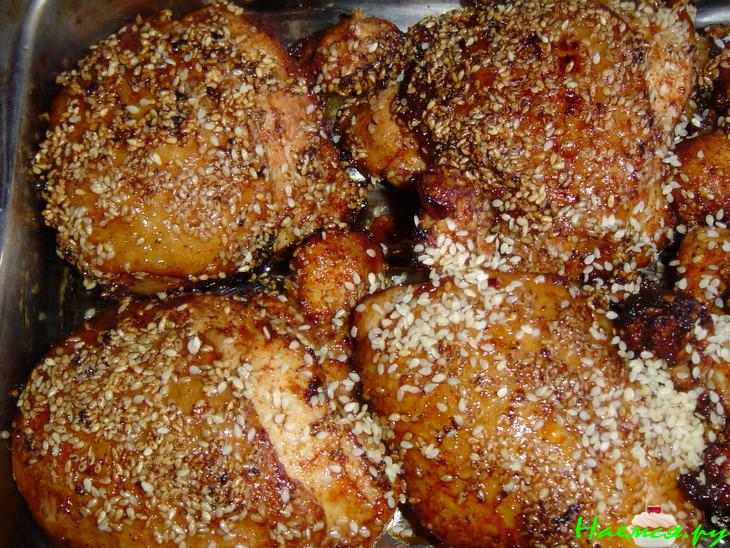 Цыпленок в кунжуте