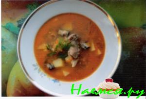 Рассольник с грибочками