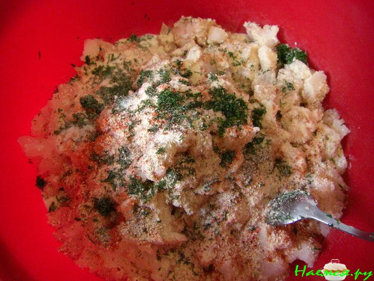 Мини-котлетки рыбные с жаренной картошкой