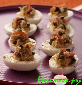 Фаршированные праздничные яйца