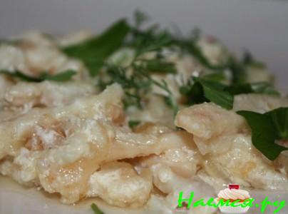 Кальмары в сметане