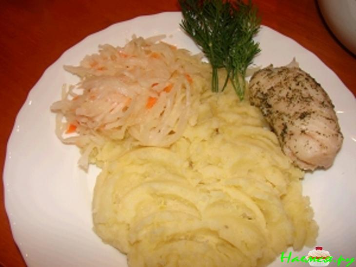 Треска замаринованная и приготовленная на пару