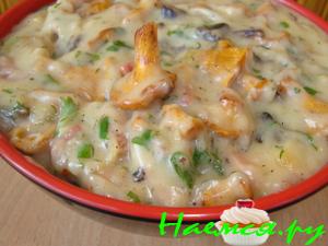 Грибной соус с беконом