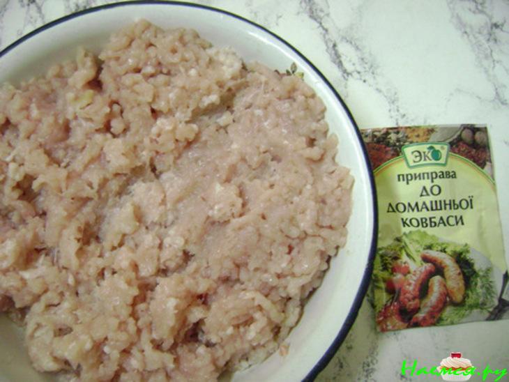 Куриные колбаски домашние