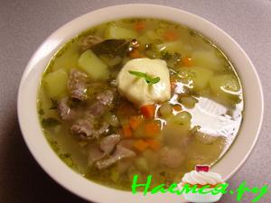 Рассольник из куриных желудочков