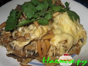 Салат "Жульен с кальмарами"