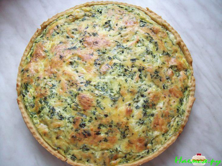 Открытый пирог с копчёным лососем и шпинатом!