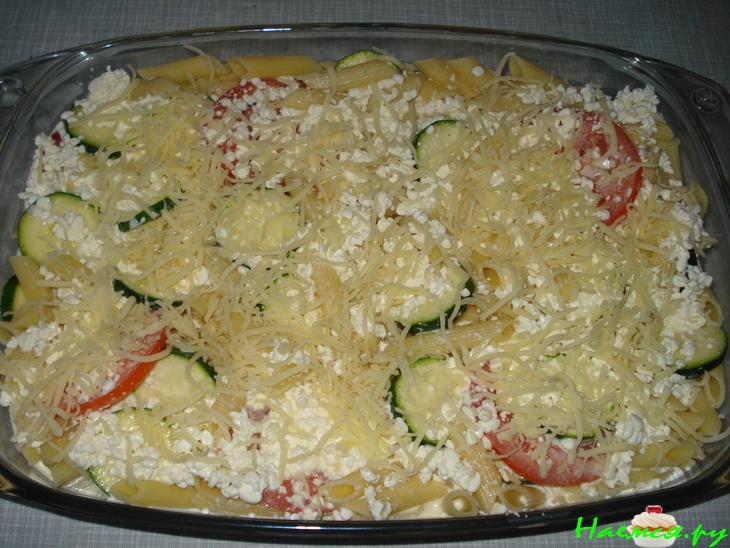 Запеканка из кабачков с рожками