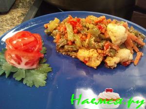 Овощи с кунжутом