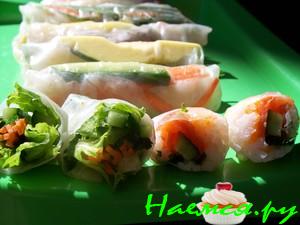 Роллы из листов рисовой бумаги