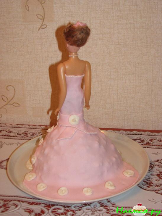 Торт "Барби" (с кремом со сгущенкой)