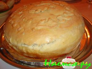Пирог с мясом и картошкой