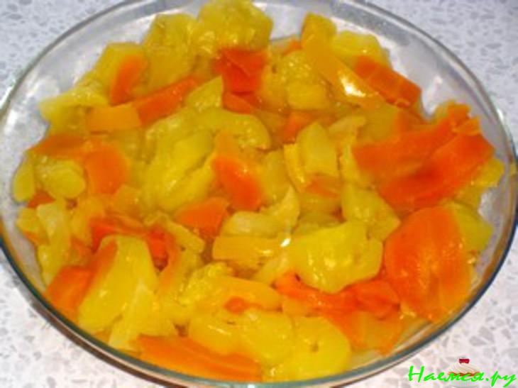 Соте из кабачков с имбирем (вариант для поста)