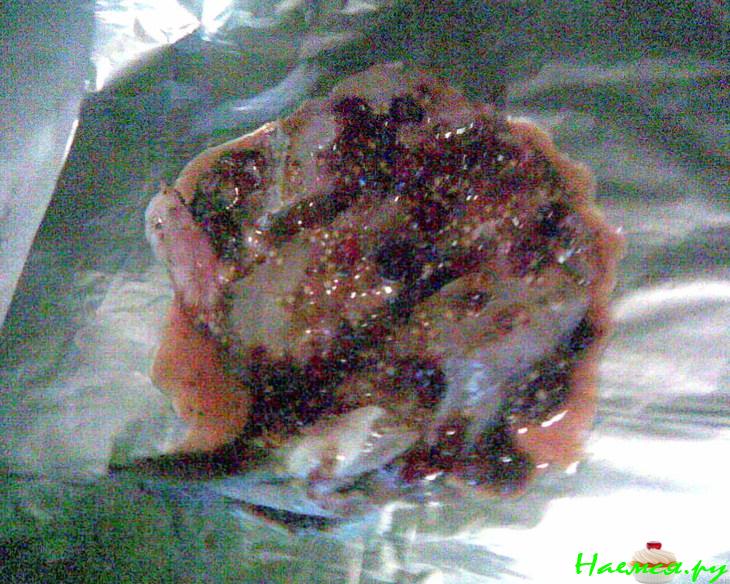 Куриный окорочок и рыбка в рубиновом маринаде 