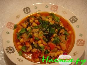 Нут с грибами и шпинатом Нут с грибами и шпинатом