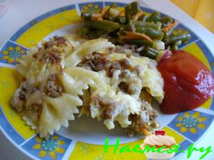 Любимые макароны с фаршем в сметане
