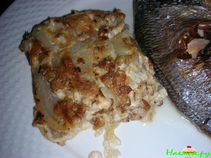 Гратен из фенхеля и лука в орехово-сливочном соусе Гратен из фенхеля и лука в орехово-сливочном соусе